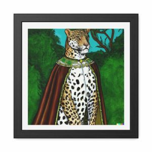 Wall Prints | Leopard In Red Robe Framed Poster Wall Art Wall Wall Decor