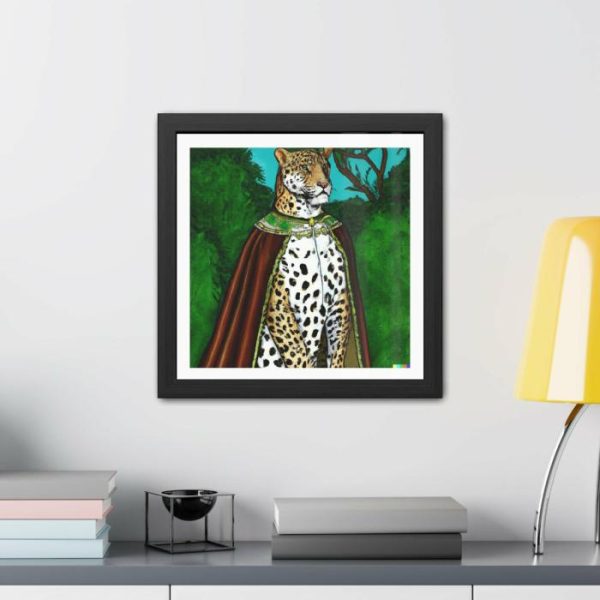 Wall Prints | Leopard In Red Robe Framed Poster Wall Art Wall Wall Decor