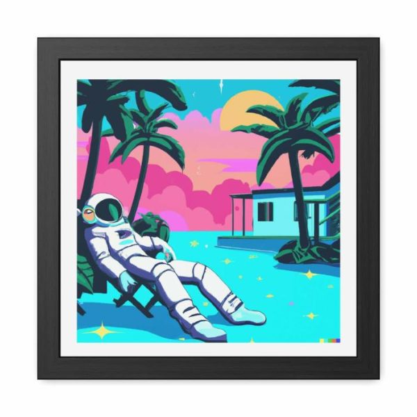 Wall Prints | Lounging Astronaut Framed Poster Wall Art Wall Wall Decor