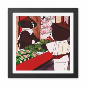 Wall Prints | Pandas In Japanese Grocery Framed Poster Wall Art Wall Wall Decor