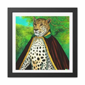 Wall Prints | Royal Leopard In Red Robe Framed Poster Wall Art Wall Wall Decor