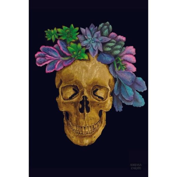 Wall Prints | Vanitas 3 Colorful Floral Decorated Skull Wall Art Wall Wall Decor