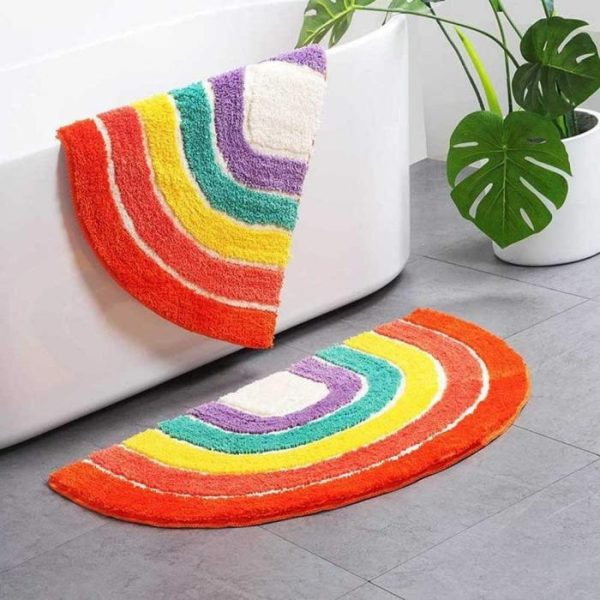 Accent Rugs | Half Moon Rainbow Bath Mat Accent Rugs Accent Rugs