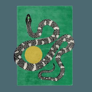 Hand Tufted Wool Rugs | Snake And Sun Green Hand Tufted Wool Rug, 2′ x 3′ Hand Tufted Wool Rugs Hand Tufted Wool Rugs