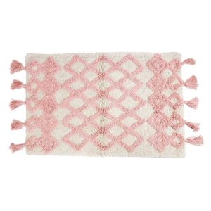 Bath Mats | Pink Tassel Bath Mat Hand Tufted Cotton Bath Rug Bath Mats Bath Mats