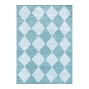 Jute Rugs | Minimalistic Blue Diamond Area Jute Rug, 2′ x 3′ Jute Rugs Jute Rugs