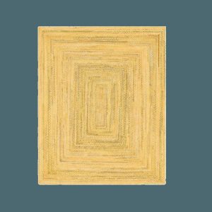 Jute Rugs | Yellow Hand Braided Jute Rug, 2′ x 3′ Jute Rugs Jute Rugs