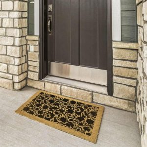 Outdoor | Indian Flowers Door Mat, 36×24 Home Decoration Outdoor