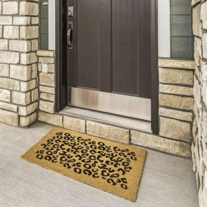 Outdoor | Leopard Print Door Mat, 36×24 Outdoor