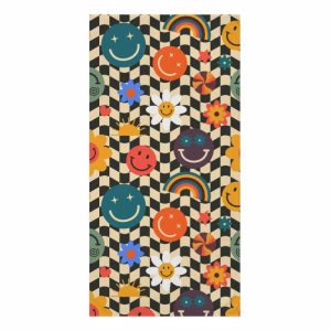 Bath | Smiley Emoji Funky Premium Towel, 30" × 60" Bath Bath