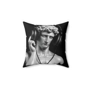 Davids’ Busts | David With Headset Accent Square Throw Pillow Davids' Busts