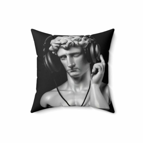 Davids’ Busts | David With Headset Accent Square Throw Pillow Davids' Busts