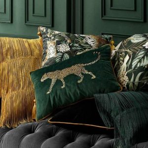 One Of A Kind Pillows | Walking Leopard Velvet Pillow Case One Of A Kind Pillows One Of A Kind Pillows