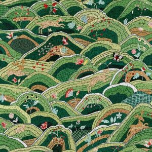 Outdoor | Japanese Green Mountains Door Mat, 15.7" x 23.6" Home Decoration Outdoor