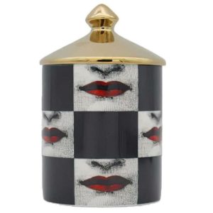 Vases & Jars | Red Lips Lina Cavalieri Ceramic Aromatherapy Candle Jar With Lid Decor Vases & Jars