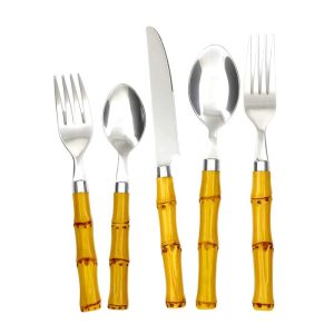 Dinnerware | Bamboo Silverware Set Of 5 Pcs, Set of 5 Dinnerware Dinnerware