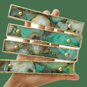 Hardware | Green Agate Cabinet Door Pull Handle – Set Of 4 Decor Hardware