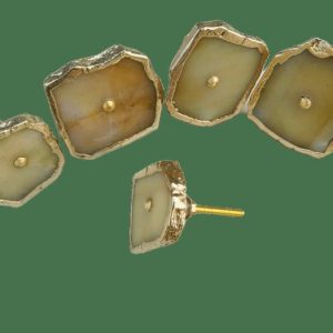 Hardware | Mustard Agate Cabinet Door Pull Handle – Set Of 6 Decor Hardware