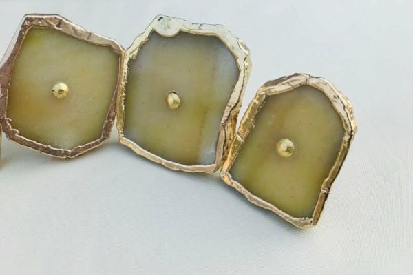 Hardware | Mustard Agate Cabinet Door Pull Handle – Set Of 6 Decor Hardware