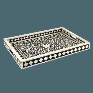 Serveware | Handmade Floral Bone Inlay Serving Tray Kitchen Serveware