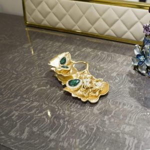 Trays & Storages | Gold Gingko Leaves Trinket Decor Trays & Storages