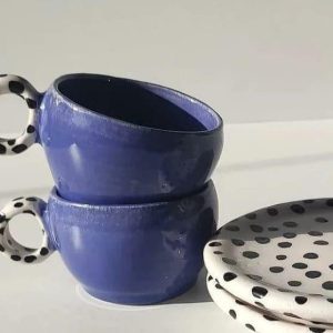 Drinkware | Polka-Dot Handmade Mug Drinkware Drinkware